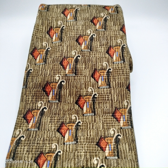 Robert Talbott Best Of Class Necktie Brown Abstract Hand sewn Men's Tie - Picture 8 of 8
